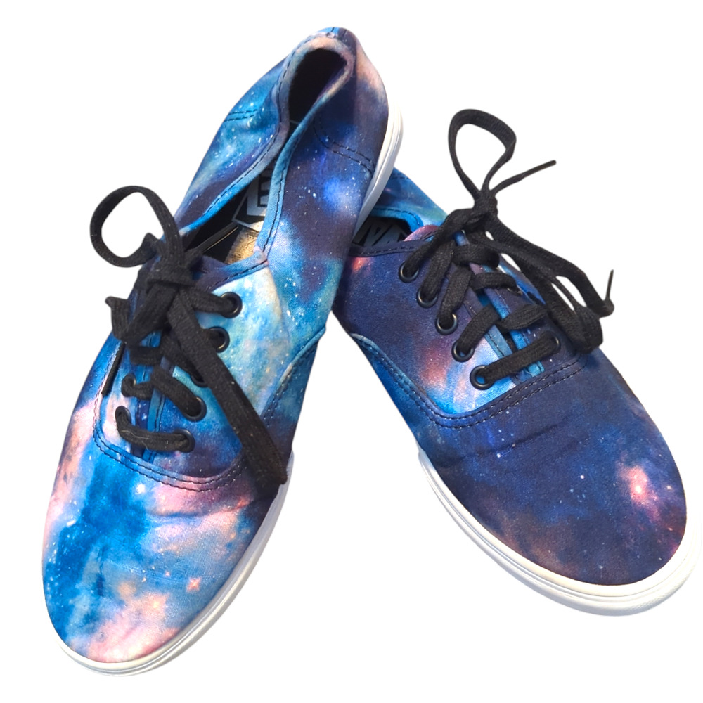 VANS Off the Wall Cosmic Space Lace Galaxy Up Sneakers Shoes Mens 6 Women's 7.5